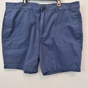 Tailor Vintage Men's Flat Front Chino Shorts Blue Size 38